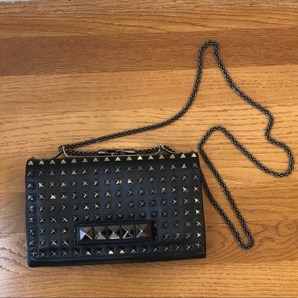 Va Va Voom Noir Studded Shoulder Bag
